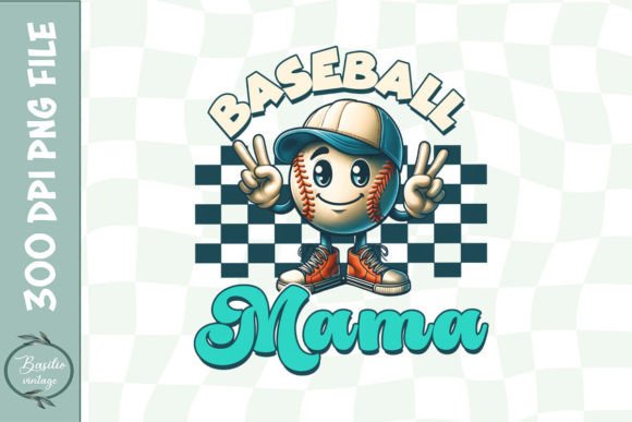 Baseball Mama PNG: A Retro Touch for Craft Projects