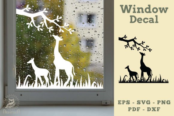 Mom and Baby Giraffe Window Decal SVG Review