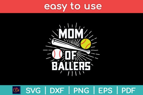 Mom of Ballers: A Lighthearted Touch for Baseball-Themed Embroidery