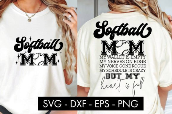 Softball Mom SVG: Empty Wallet, Full Heart Design
