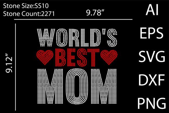 World's Best Mom Rhinestone Template Review